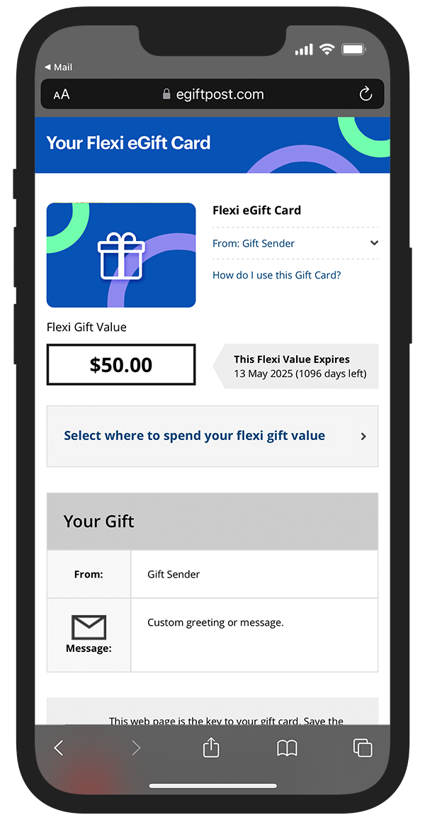 Flexi eGift Card